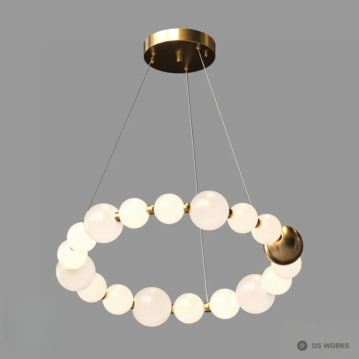 Modern Orb Chandelier 3d model - Image 1