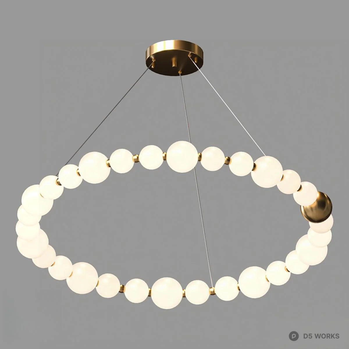 Modern Orb Chandelier 3d model thumbnail 4
