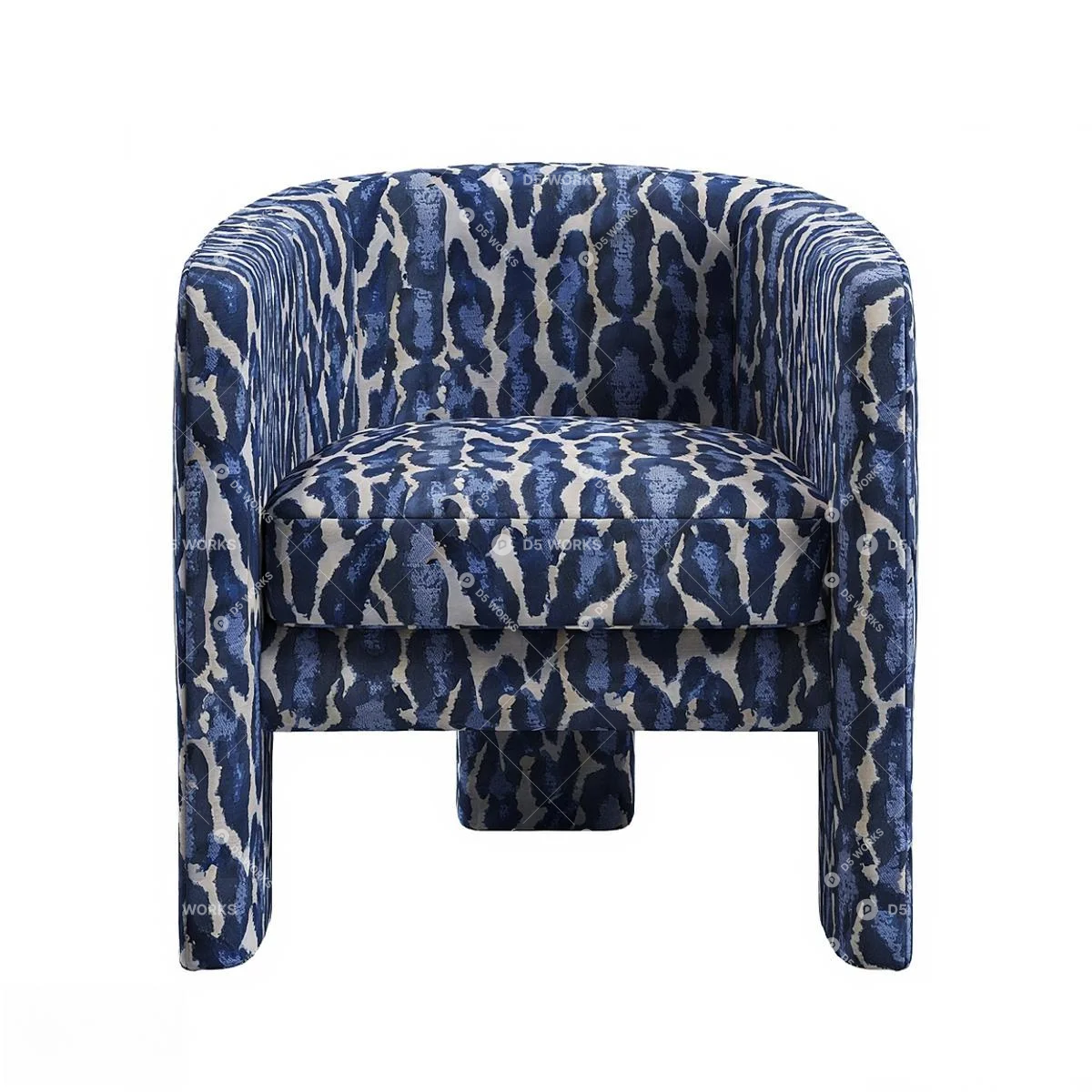 Contemporary Armchair 3d model thumbnail 2