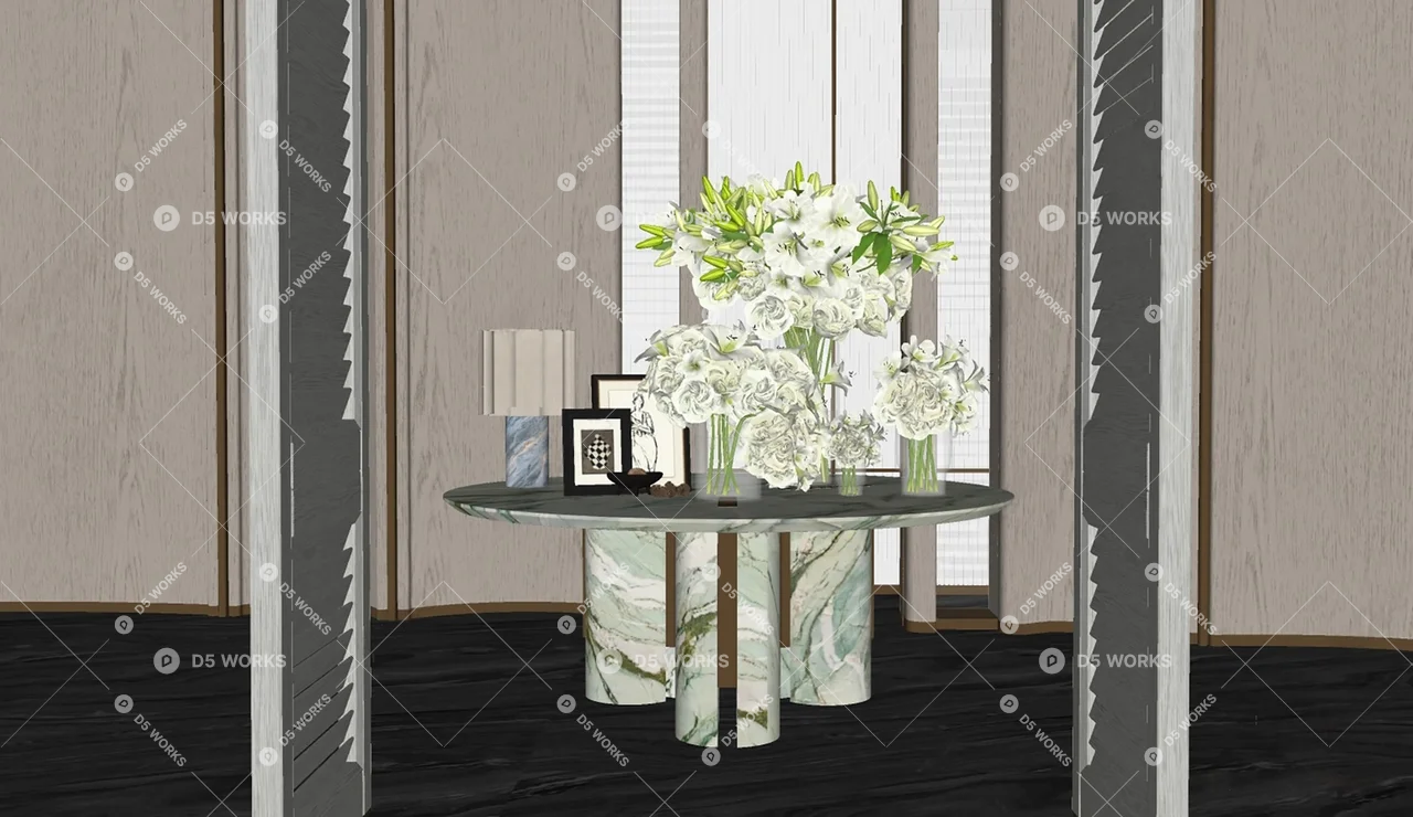 Contemporary Hotel Corridor 3d model thumbnail 2