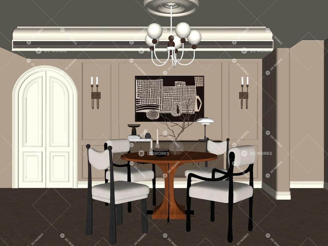 Dining Room (Home) 3d model thumbnail 2