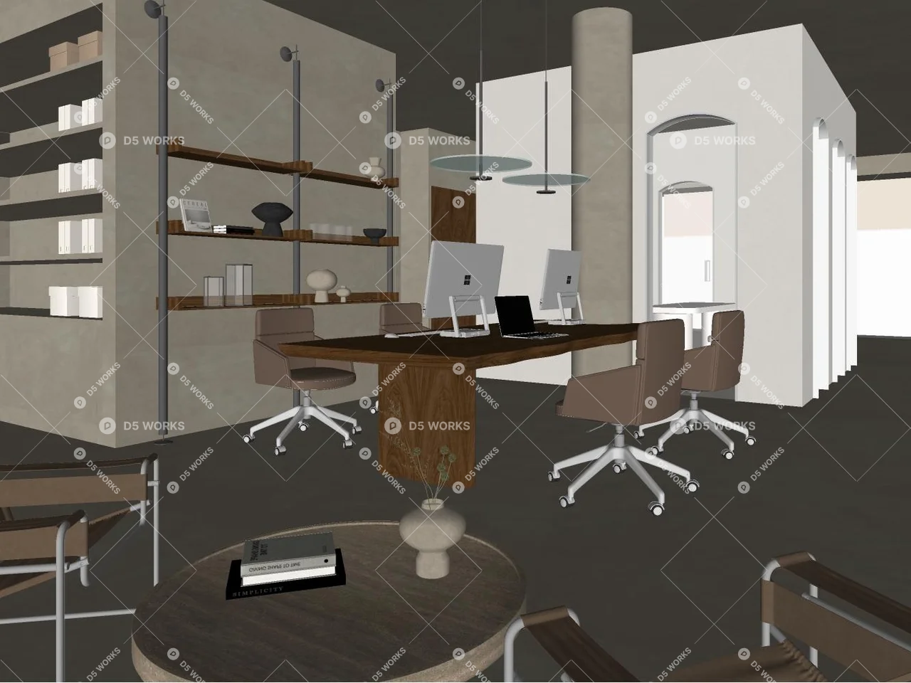 Independent Office 3d model thumbnail 2