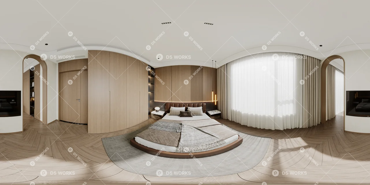 Modern Home Bedroom 3d model thumbnail 2