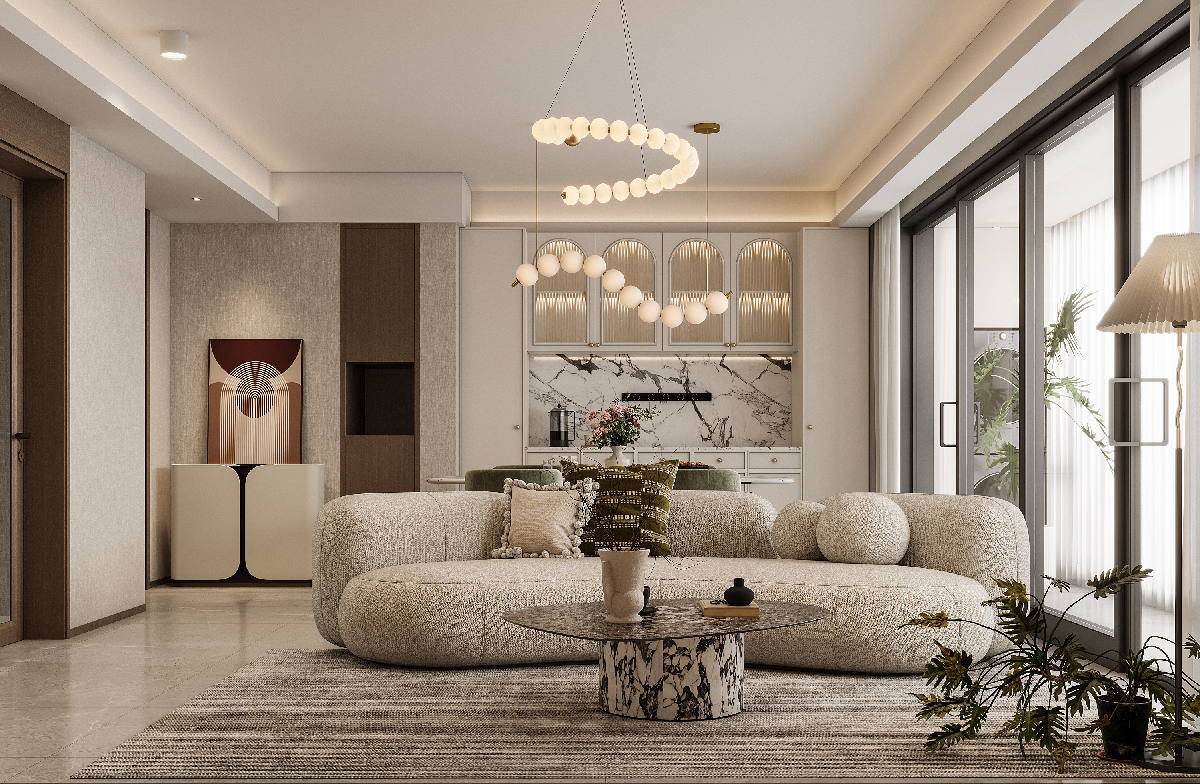 Postmodern Living & Dining Room