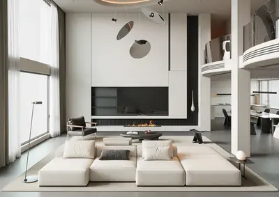 Modern Villa Living Room 3d model