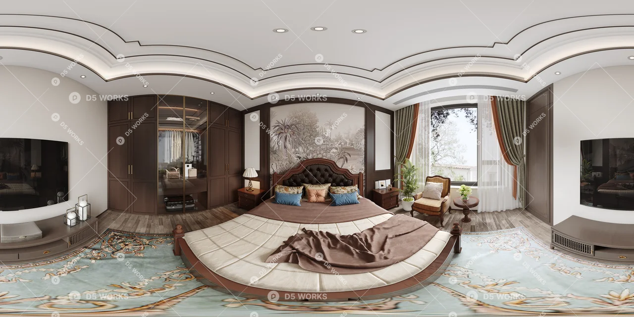 Home Bedroom 3d model thumbnail 2