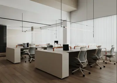 Modern Minimalist Office Area