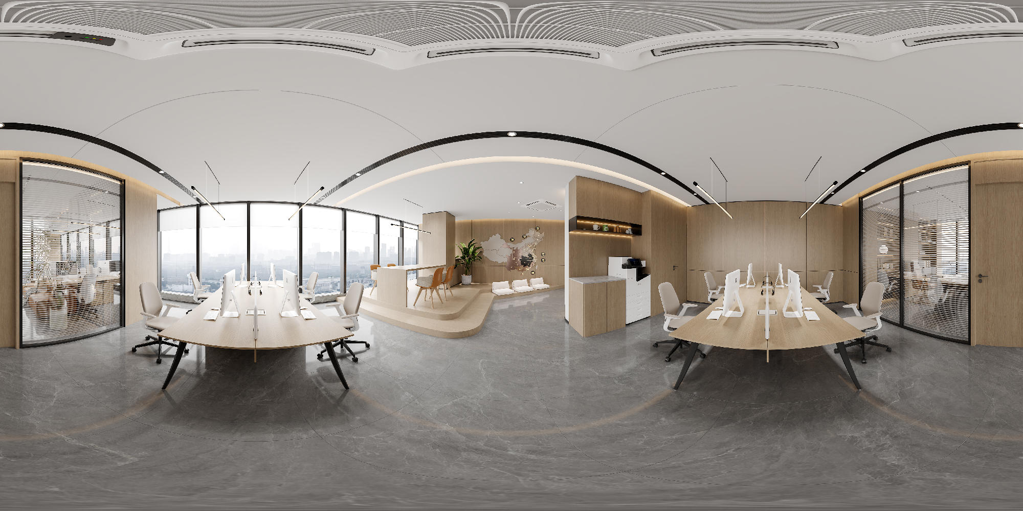 Organic Modern Office Area