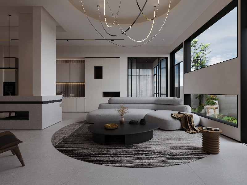 Modern Living & Dining Room