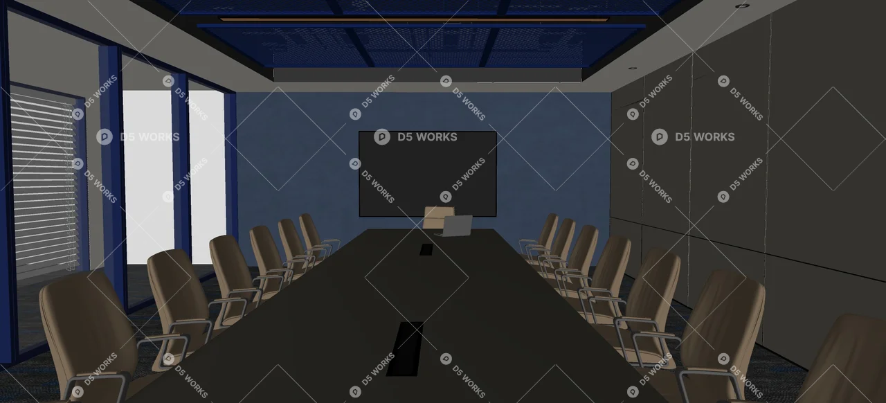Modern Conference Room 3d model thumbnail 2