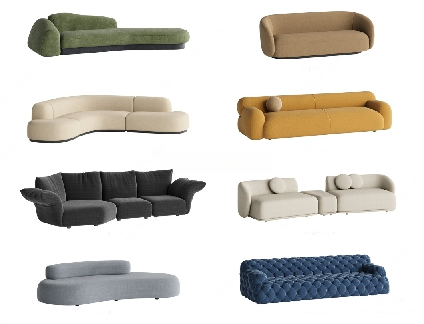 Mid-Century Modern Modular Sofa Set
