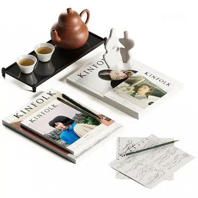Minimalist Tabletop Decor Set 3d model