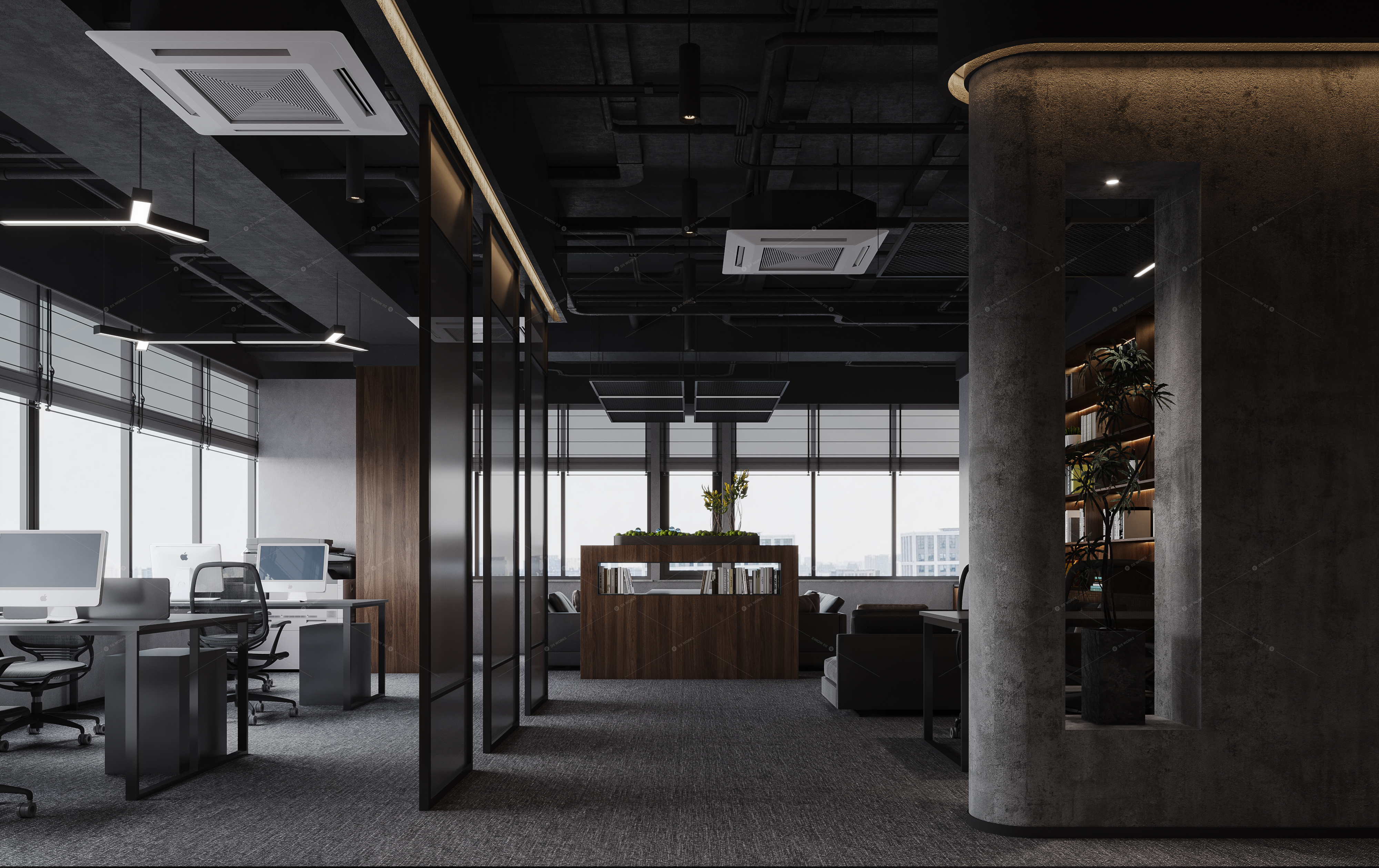 Office Spaces 3D Models 3