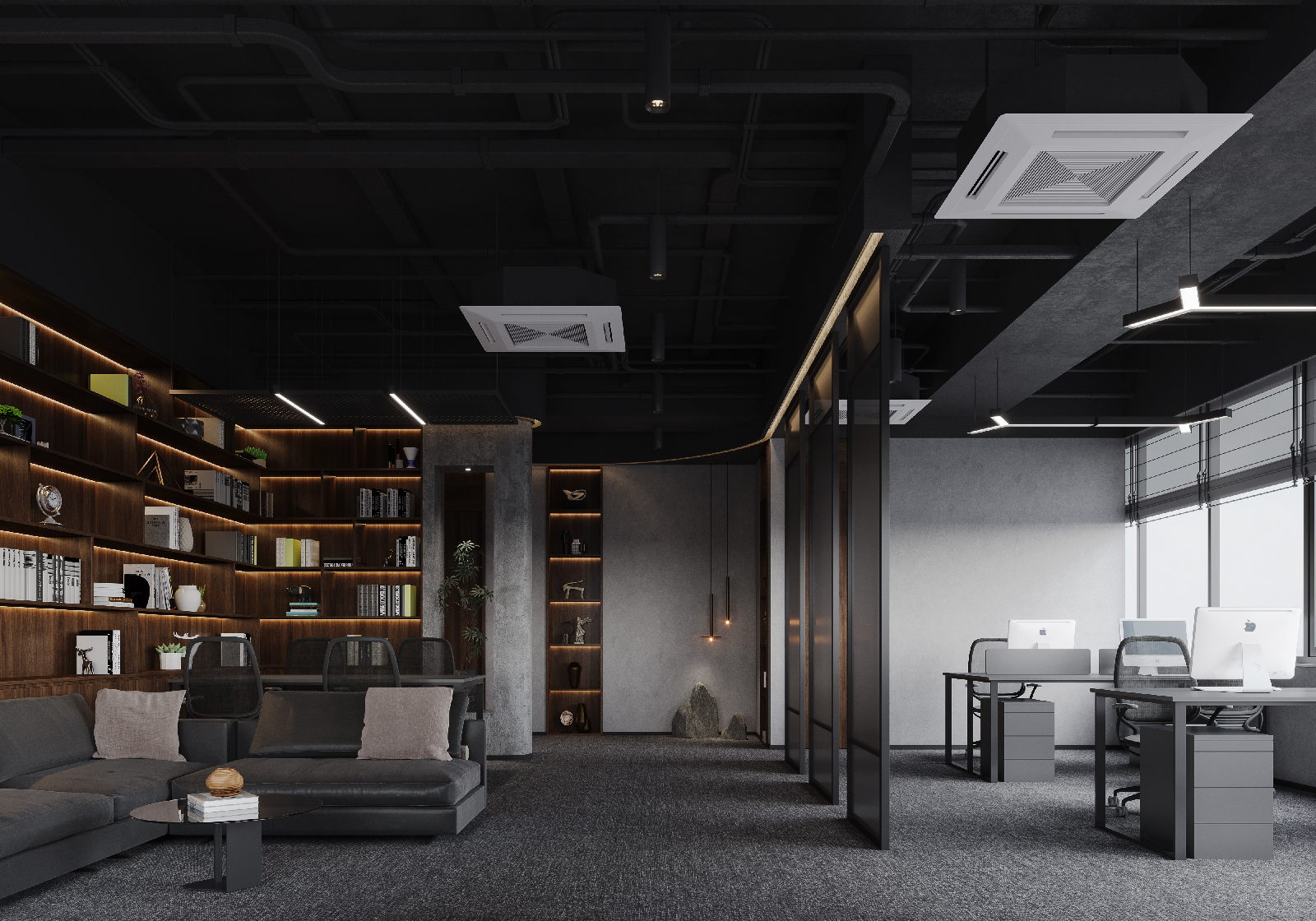 Organic Modern Office Area