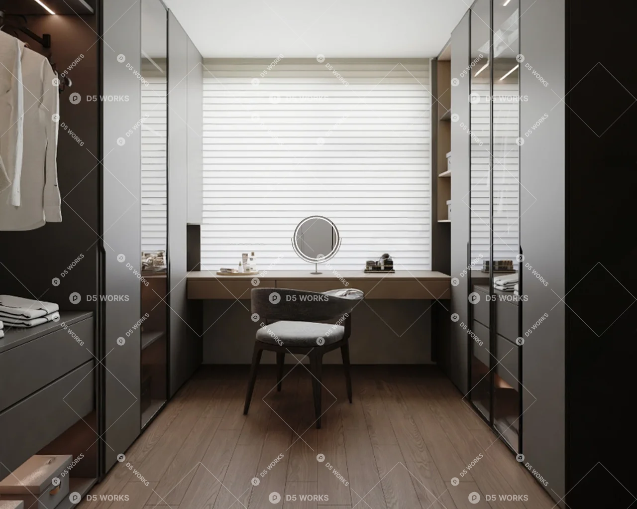 Italian Walk-in Closet 3d model thumbnail 3