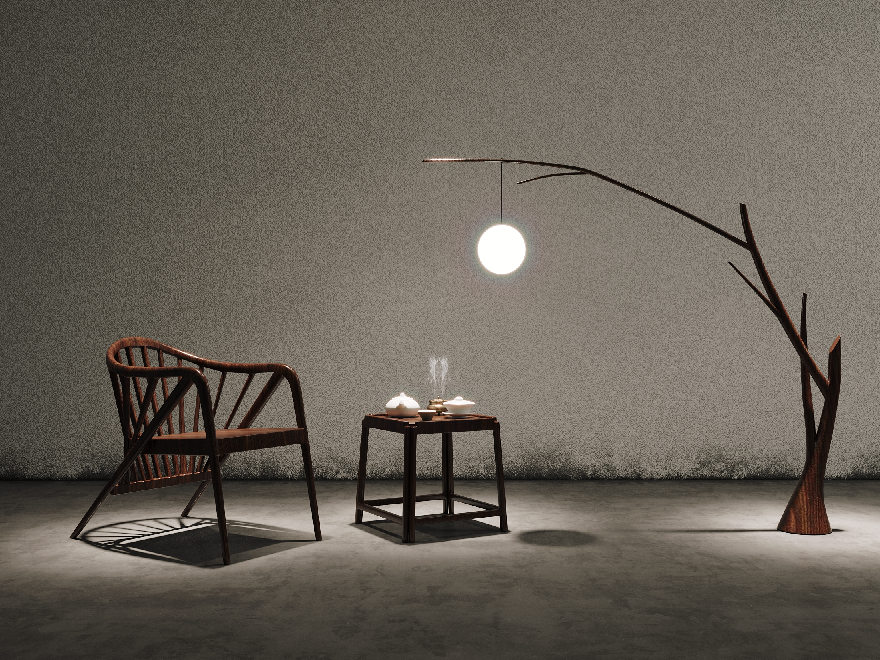 New Chinese Tea Table & Chairs Set