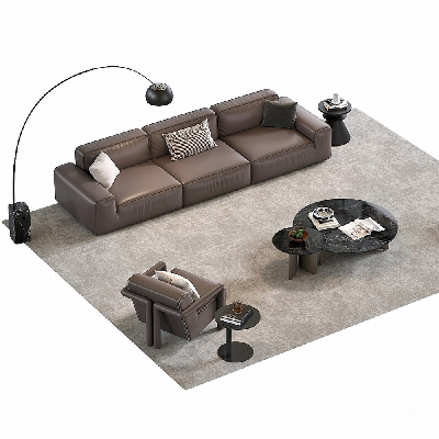 Modern Sofa & Side Table Set