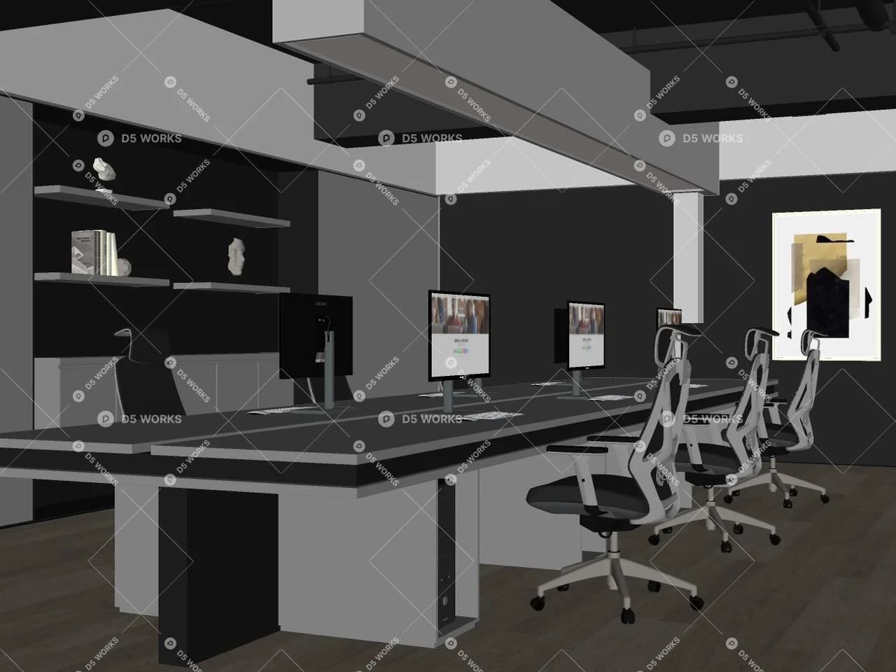 Modern Conference Room 3d model thumbnail 2