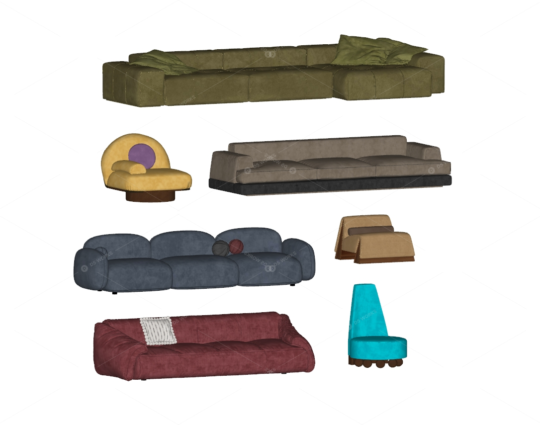 Furniture Sets 3D Models 2