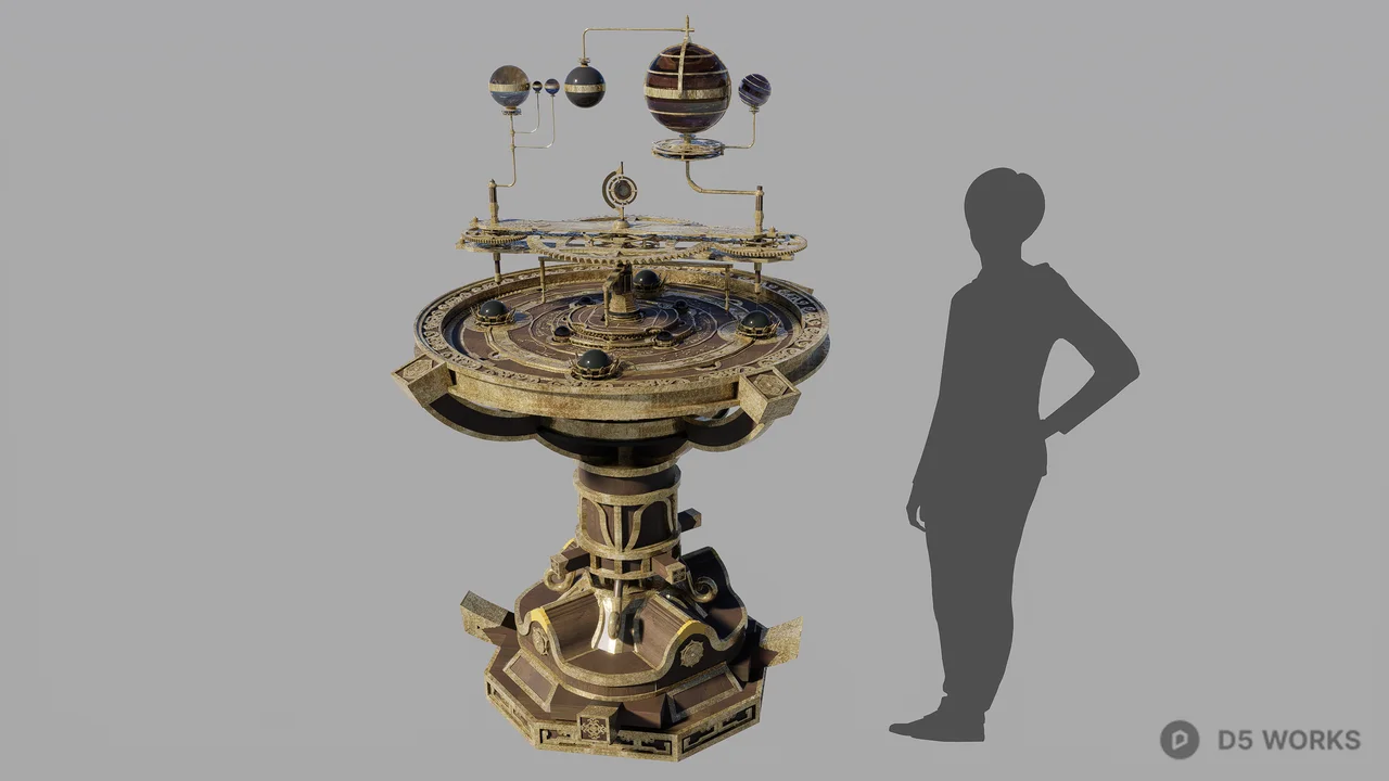 Precision Mechanical Orrery 3d model - Image 1