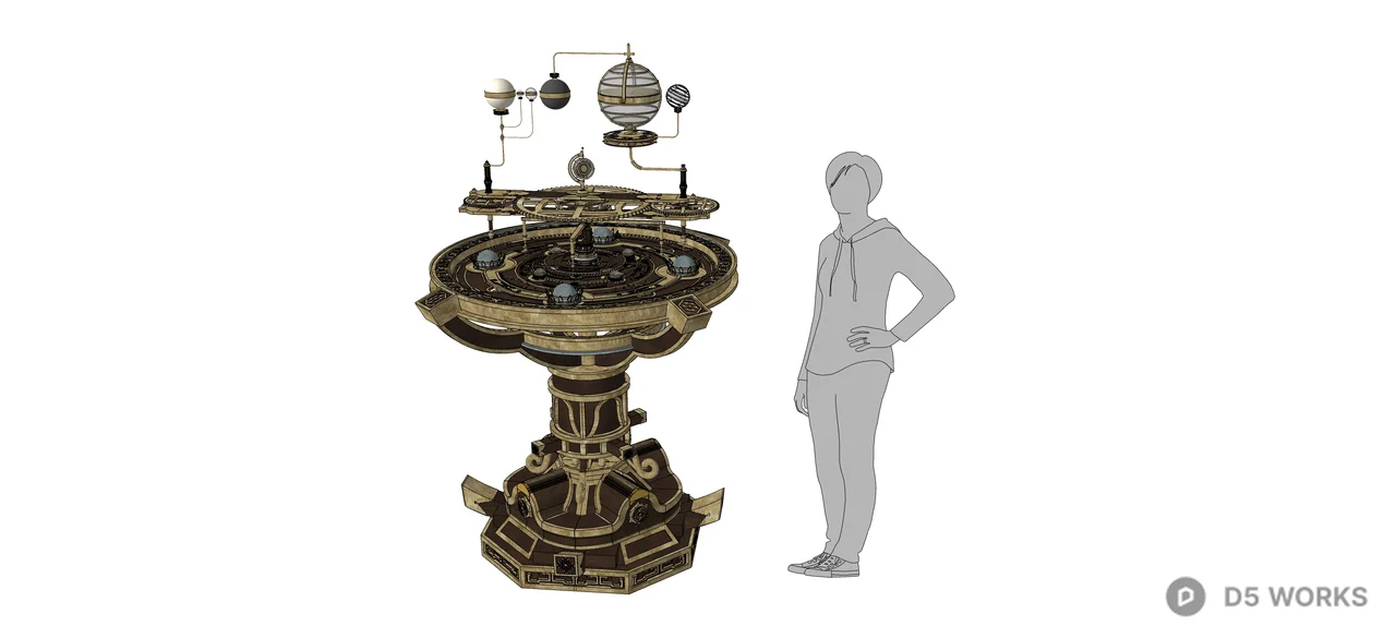 Precision Mechanical Orrery 3d model thumbnail 2