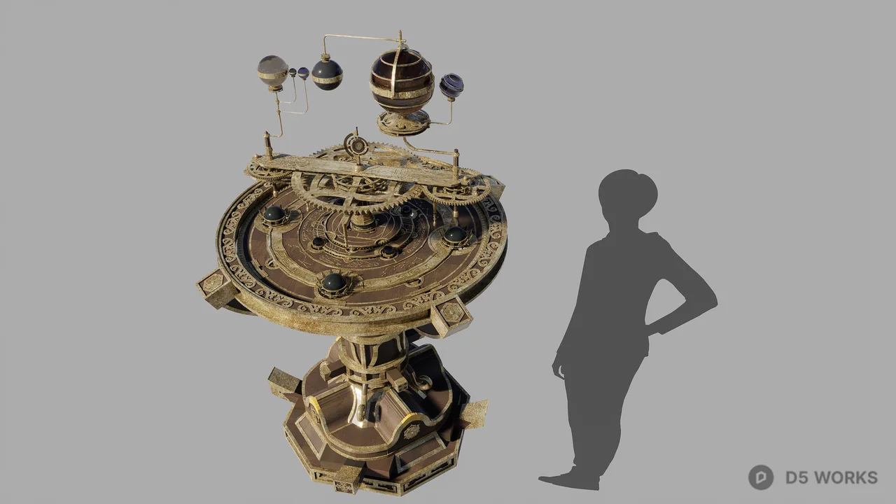 Precision Mechanical Orrery 3d model thumbnail 3