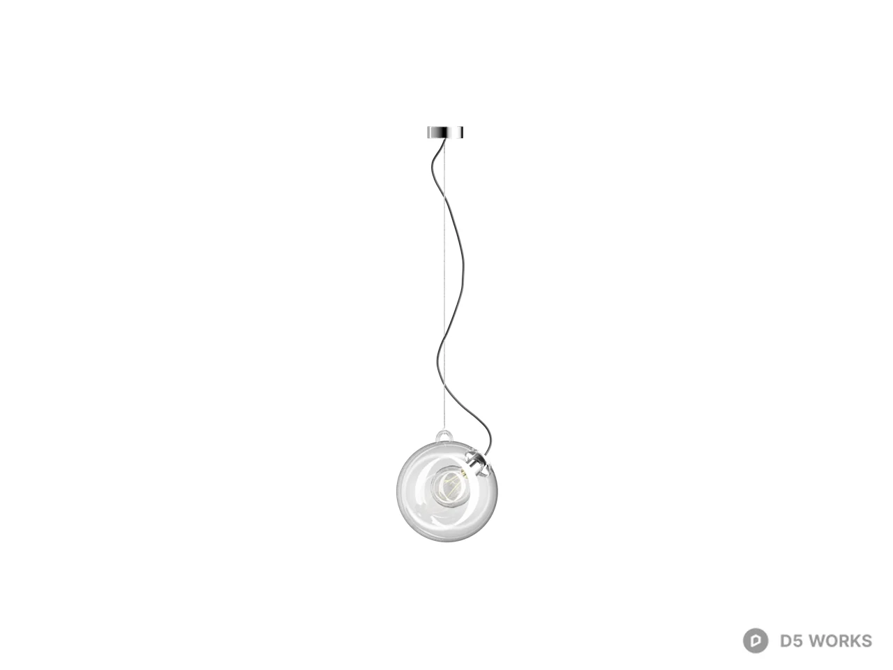 Minimalist Pendant Light 3d model thumbnail 2