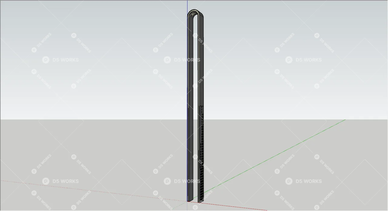Modern Courtyard Lamp 3d model thumbnail 2