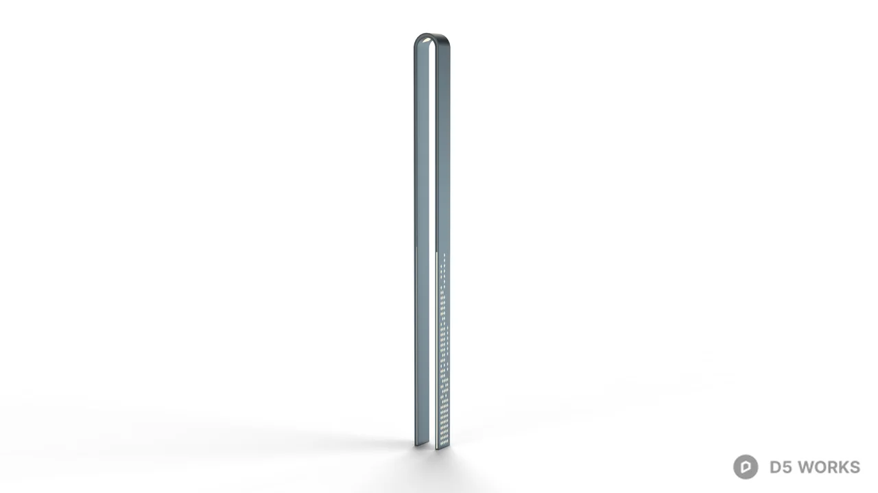 Minimalist Garden Post Lamp 3d model - Image 1