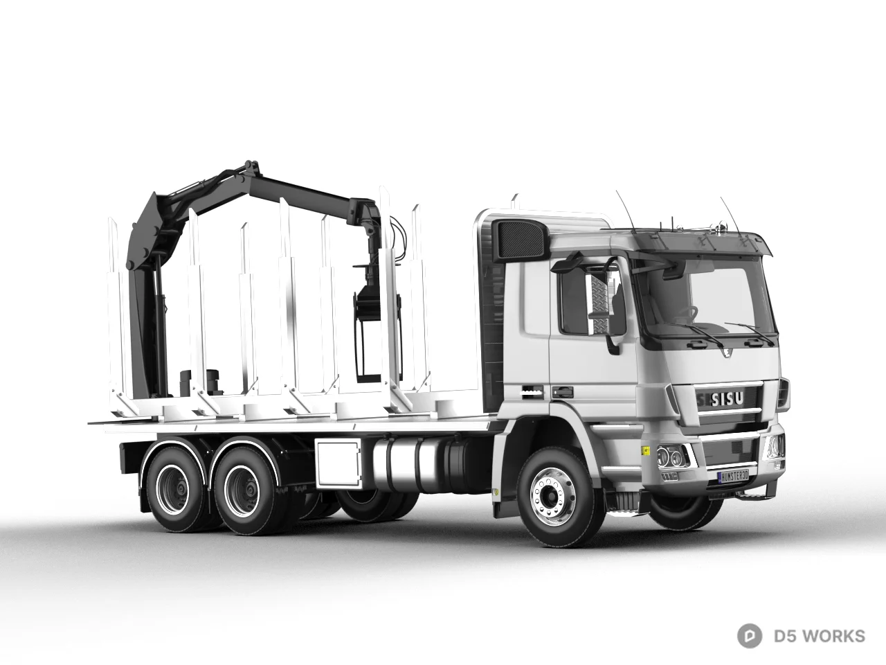 Heavy Duty Cargo Truck 3d model - Image 1