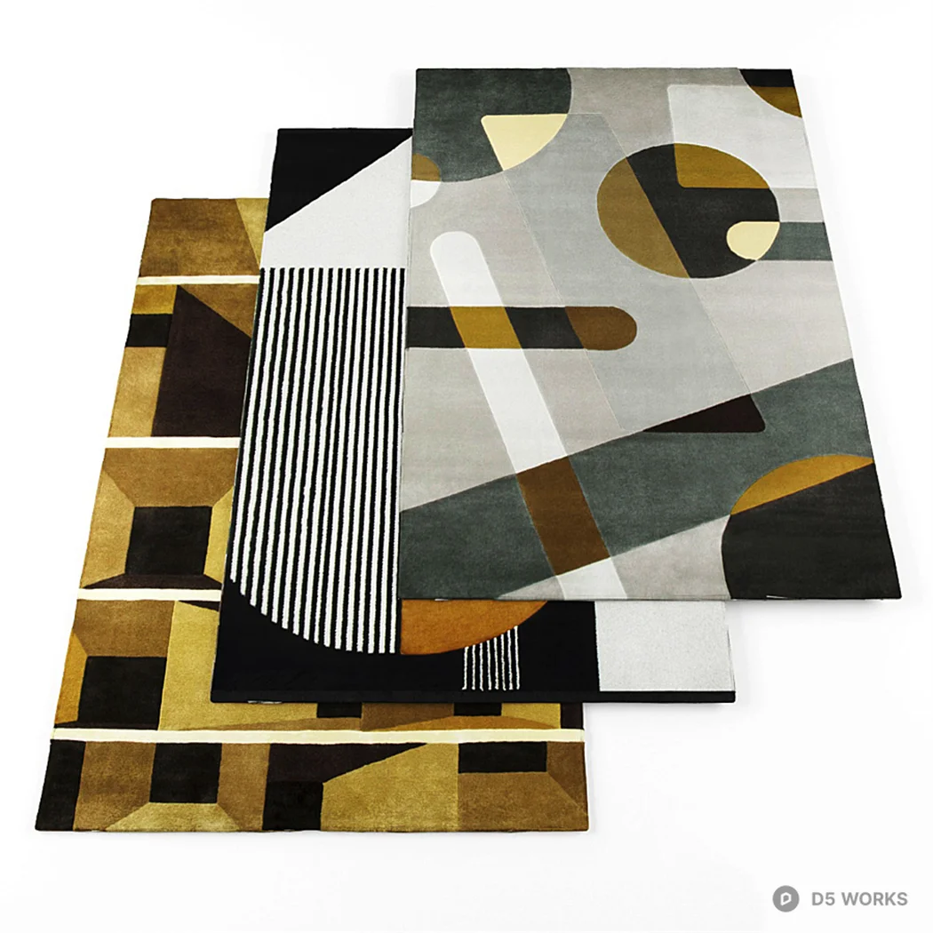 Geometric Patterned Rug 3d model - Image 1