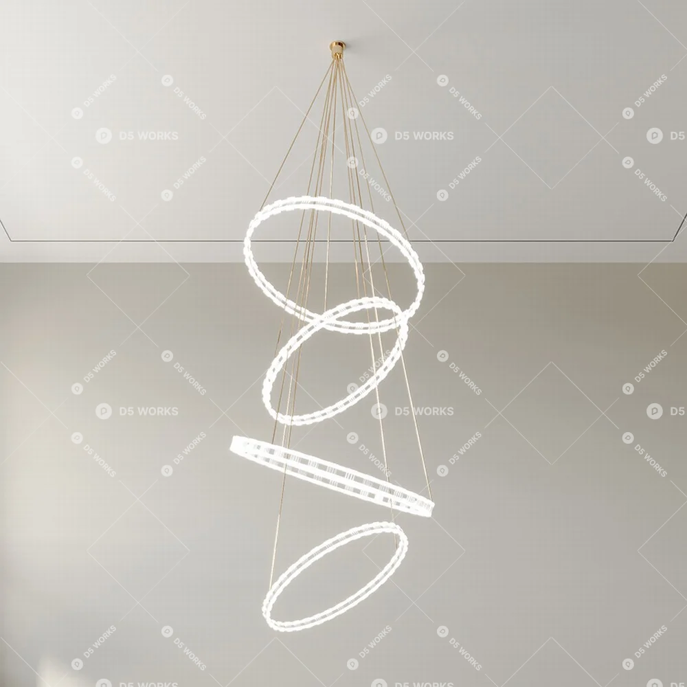 Contemporary Pendant Light 3d model - Image 1