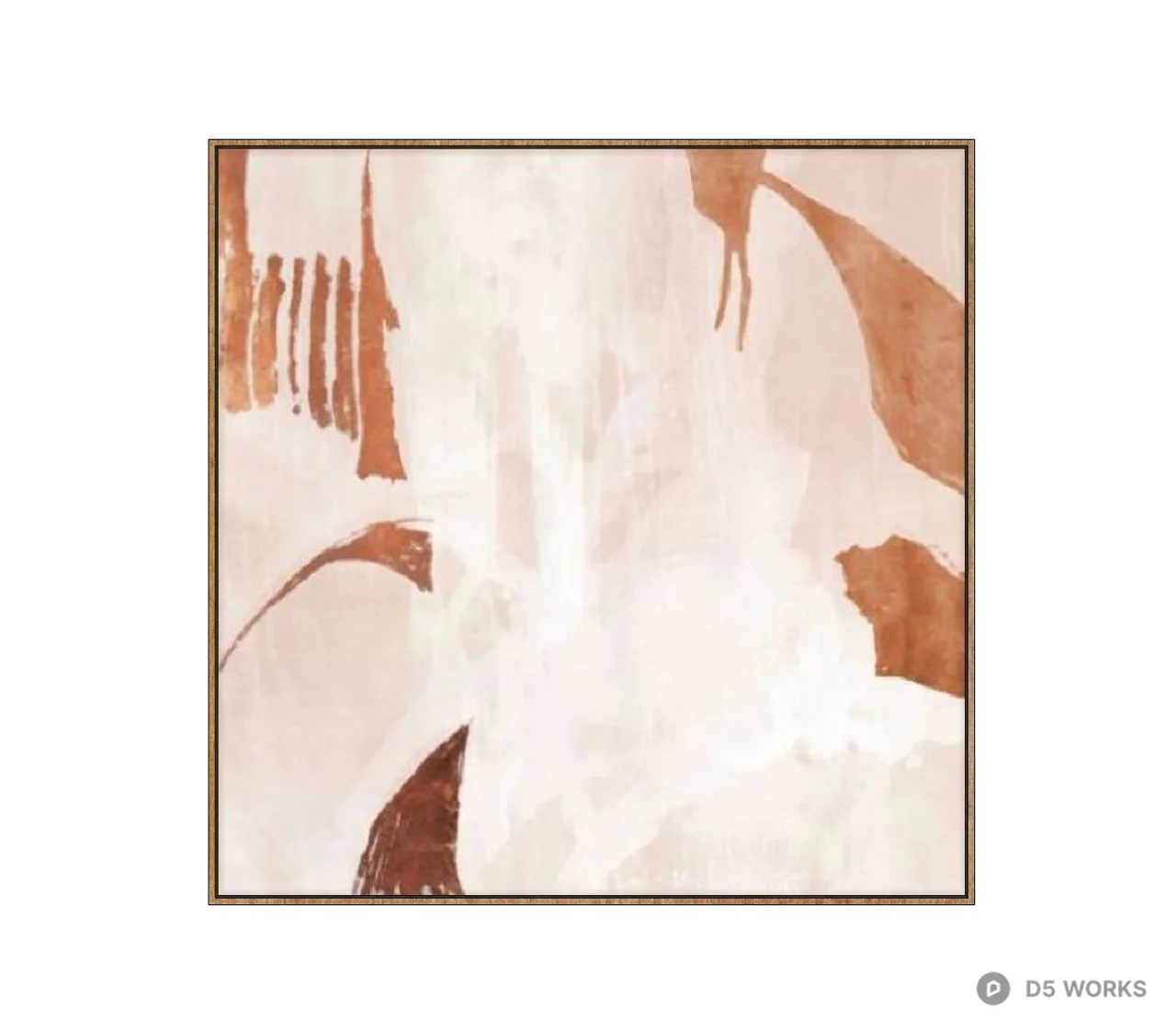 Abstract Earth Tone Wall Art 3d model - Image 1