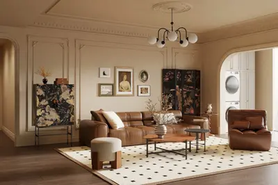 Mid-Century Modern Home Living Room