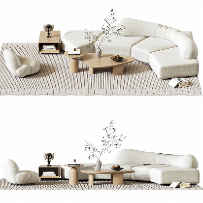 Creamy Modular Sofa