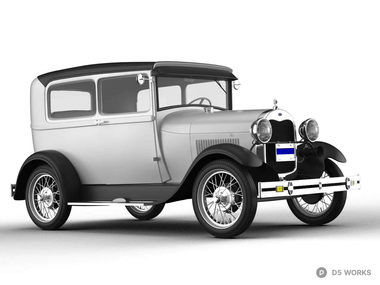 Vintage Classic Car 3d model - Image 1
