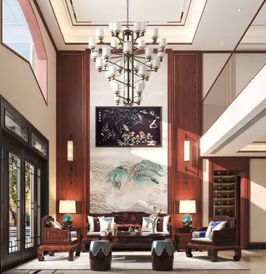 Classical Chinese Living & Dining Room