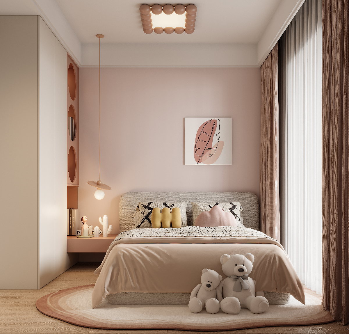 Modern Creamy Girl’s Room