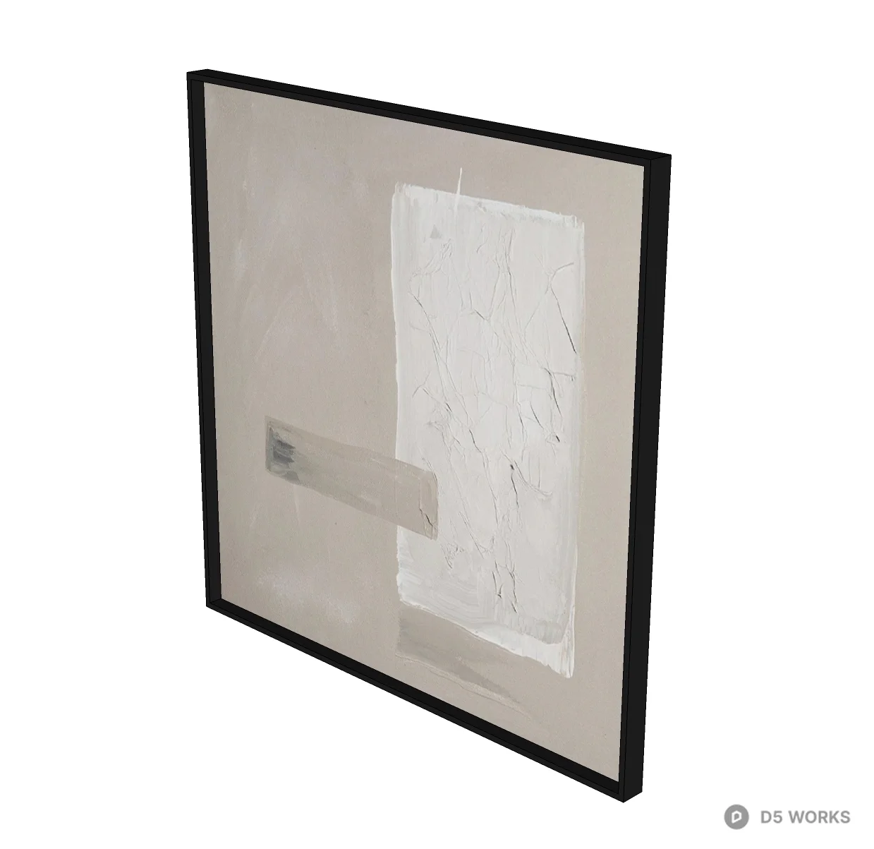 Abstract Textured Canvas Art 3d model thumbnail 2