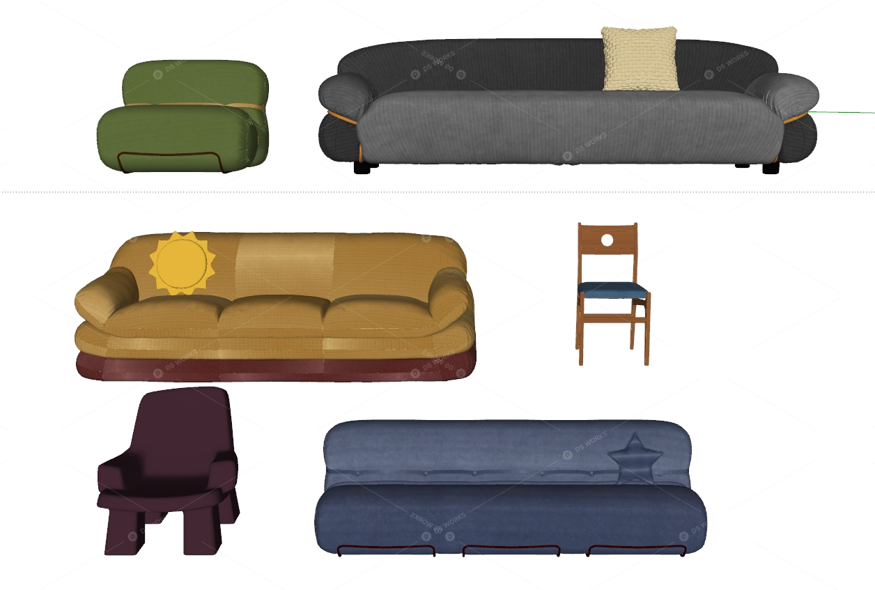 Furniture Sets 3D Models 2