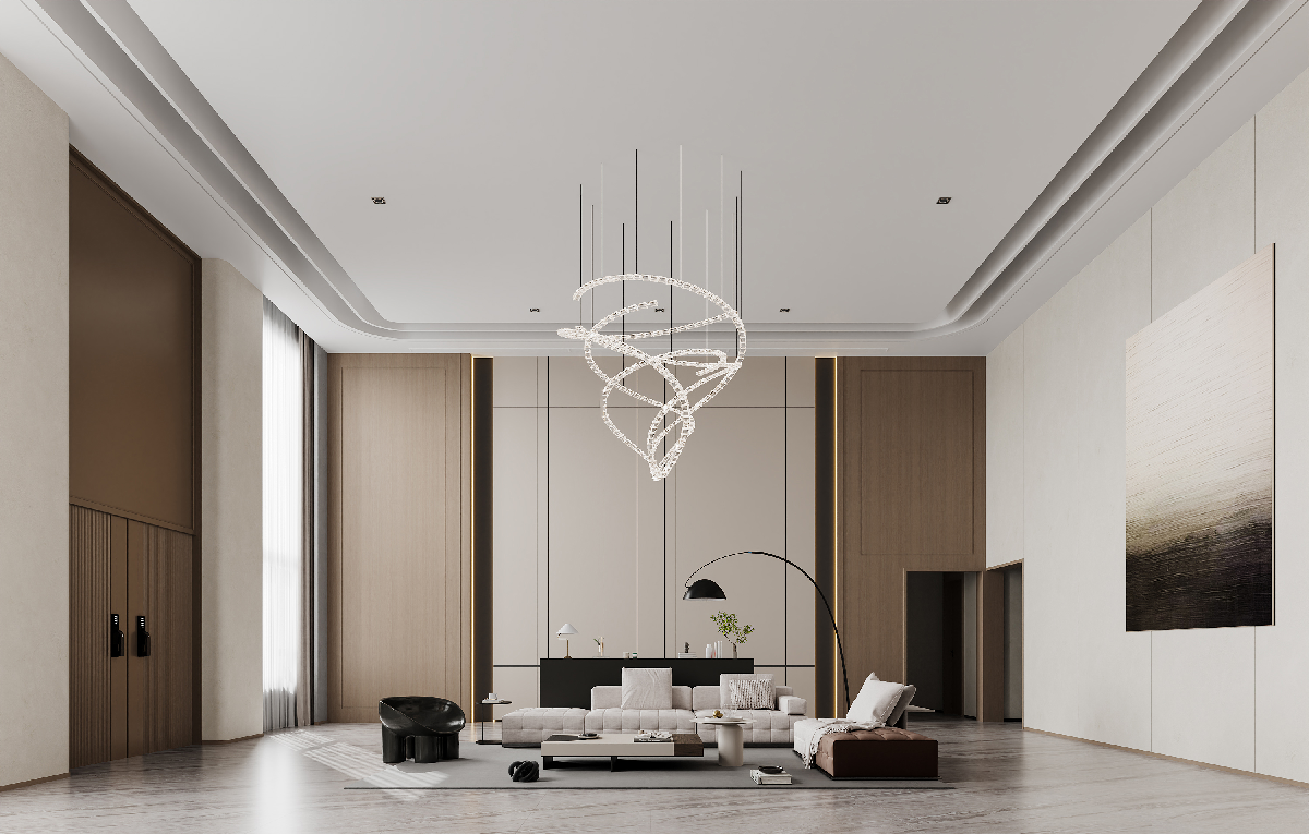Organic Modern Villa Living Room