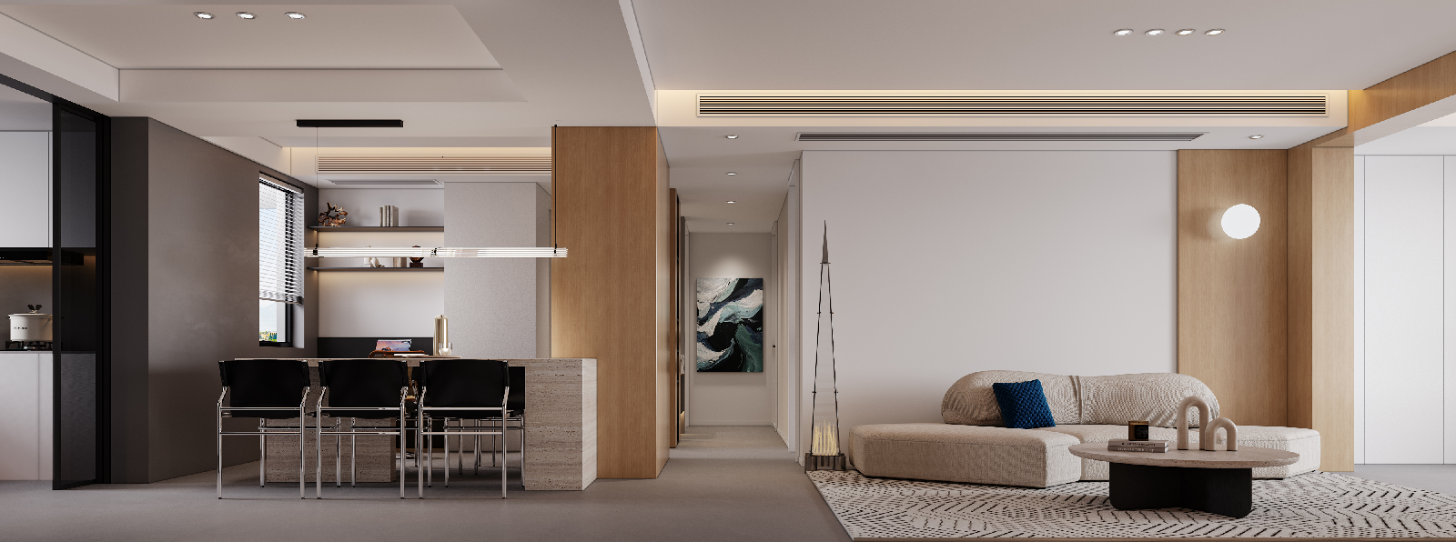 Organic Modern Living & Dining Room