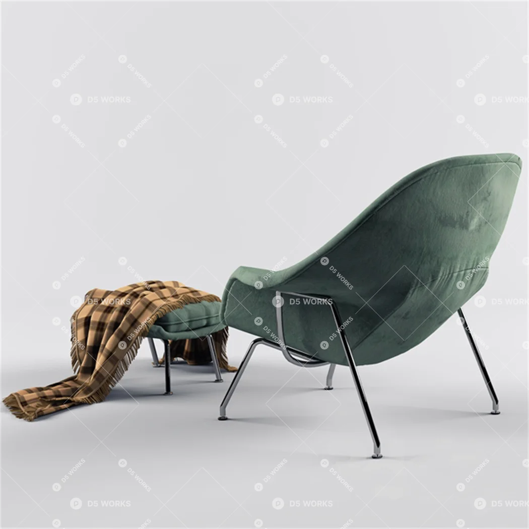 Armchair 3d model thumbnail 2