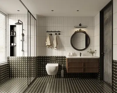 Mid-Century Modern French Bathroom
