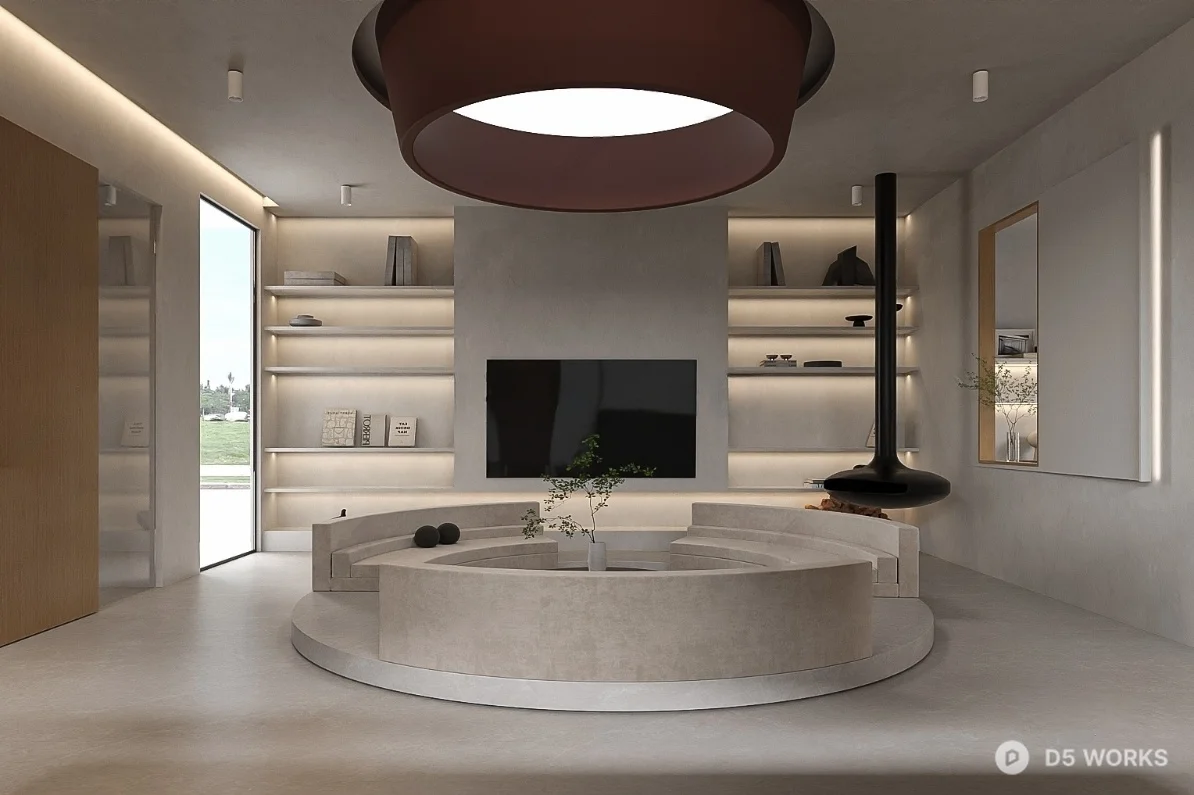 Feather-Style Layered Pendant Light 3d model thumbnail 2