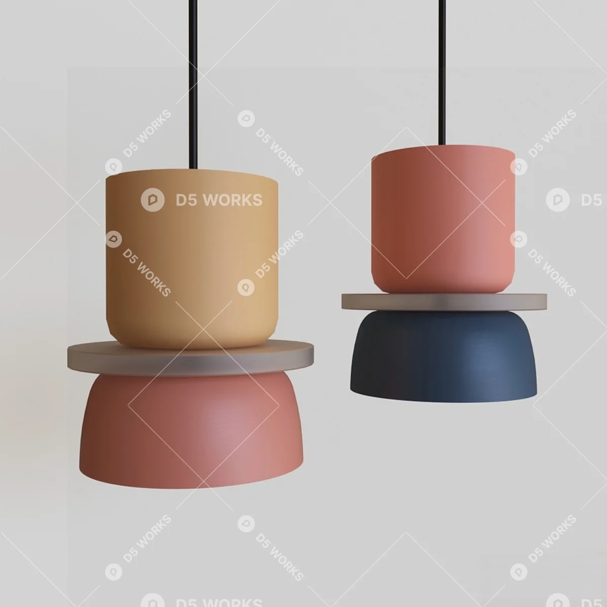 Scandinavian Pendant Light 3d model thumbnail 3