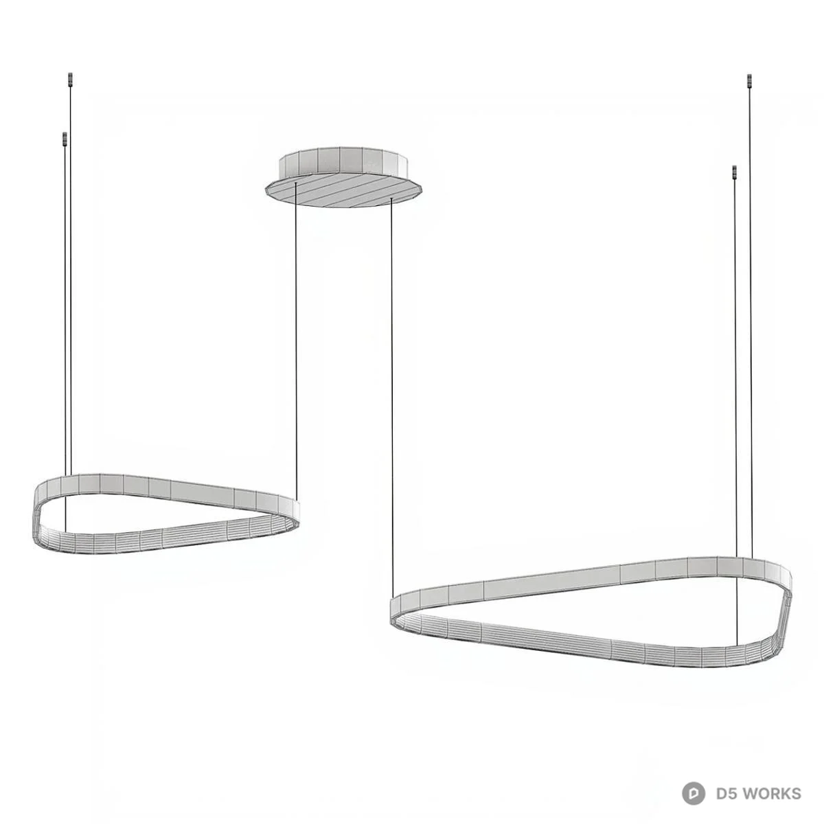 Modern Minimalist Pendant Light 3d model thumbnail 2