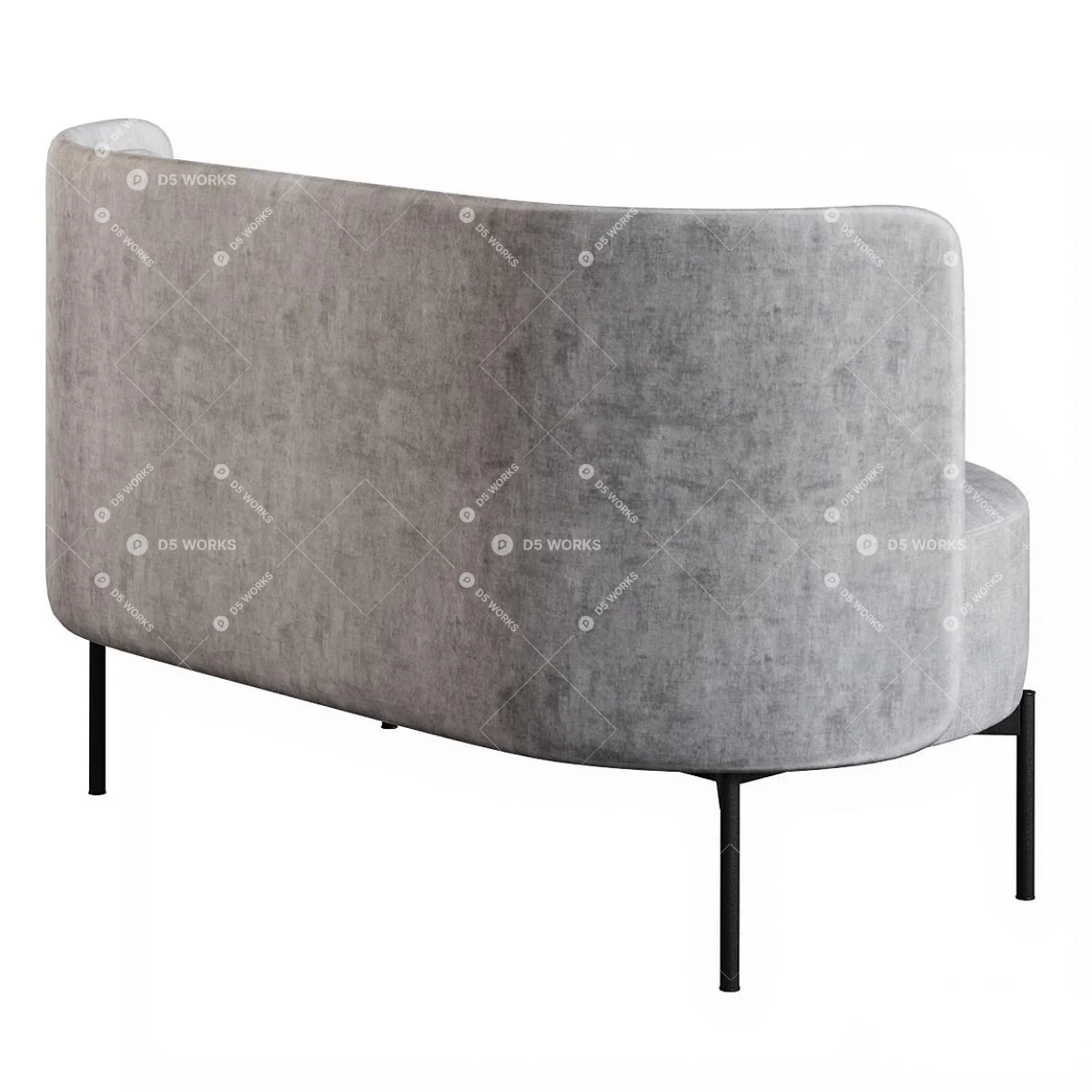 Two-seater Sofa 3d model thumbnail 2