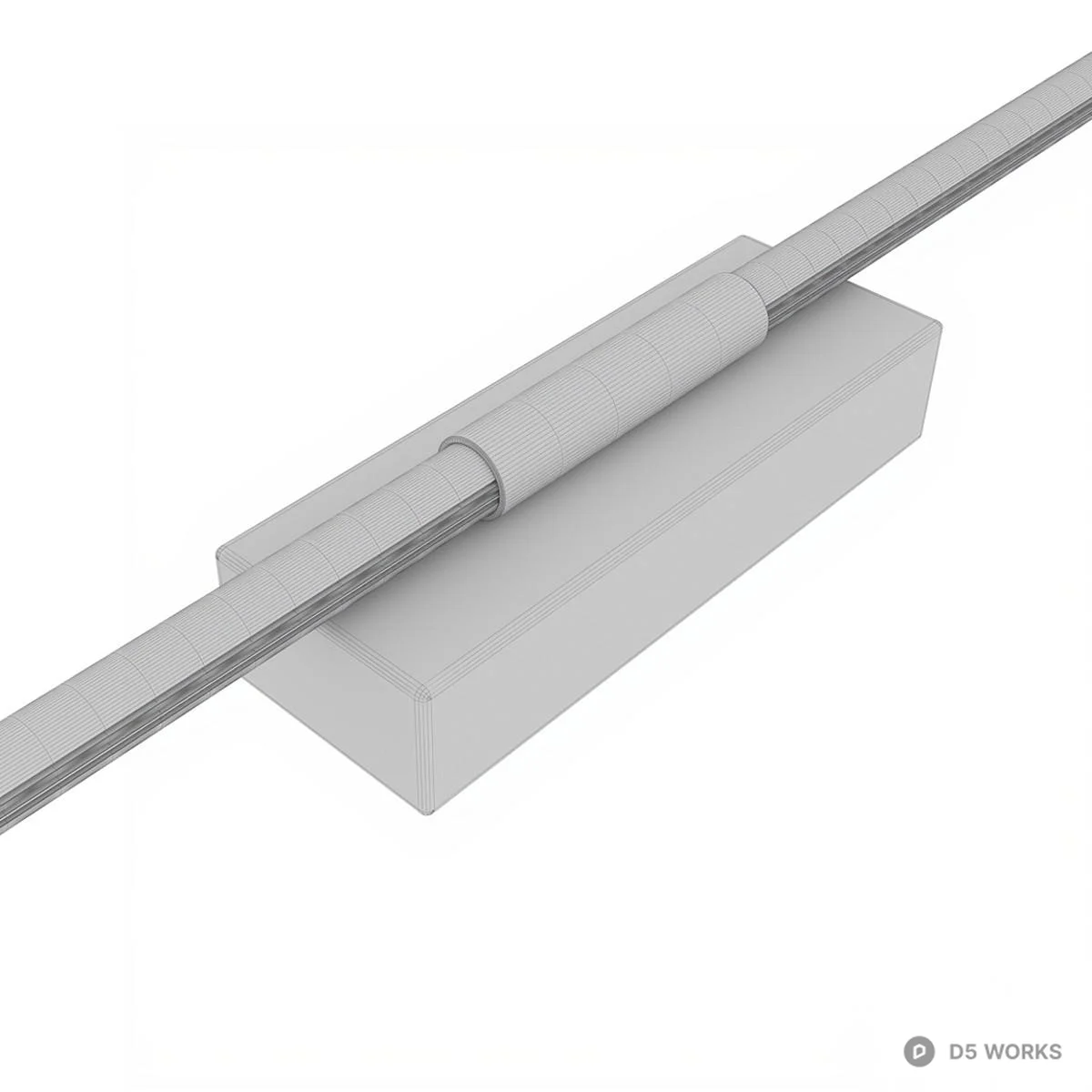 Minimalist Linear Wall Lamp 3d model thumbnail 2