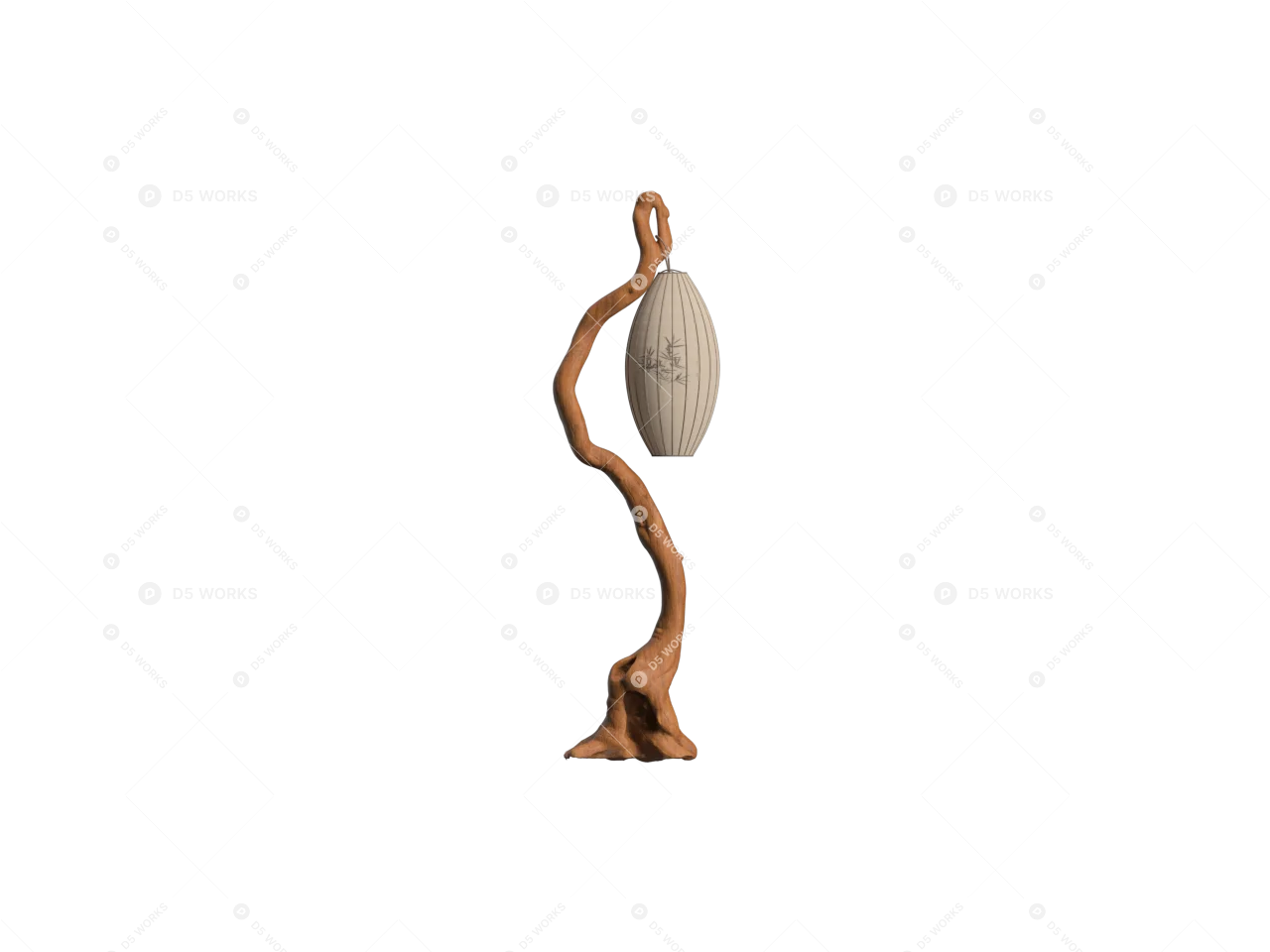 Chinese Table Lamp 3d model thumbnail 2